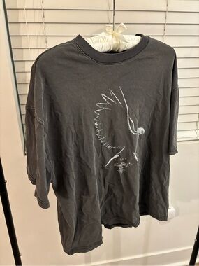 Thrills Black Ribbed Collar Tee - Black